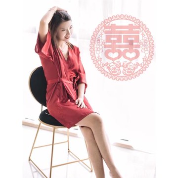 晨袍女新娘婚禮伴娘絲綢冰絲結婚性感睡衣薄款睡袍長款伴手禮浴袍