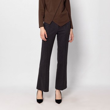 【MEDUSA】灰色素雅中線直筒寬褲(M-XL) | 女西裝褲 女休閒長褲