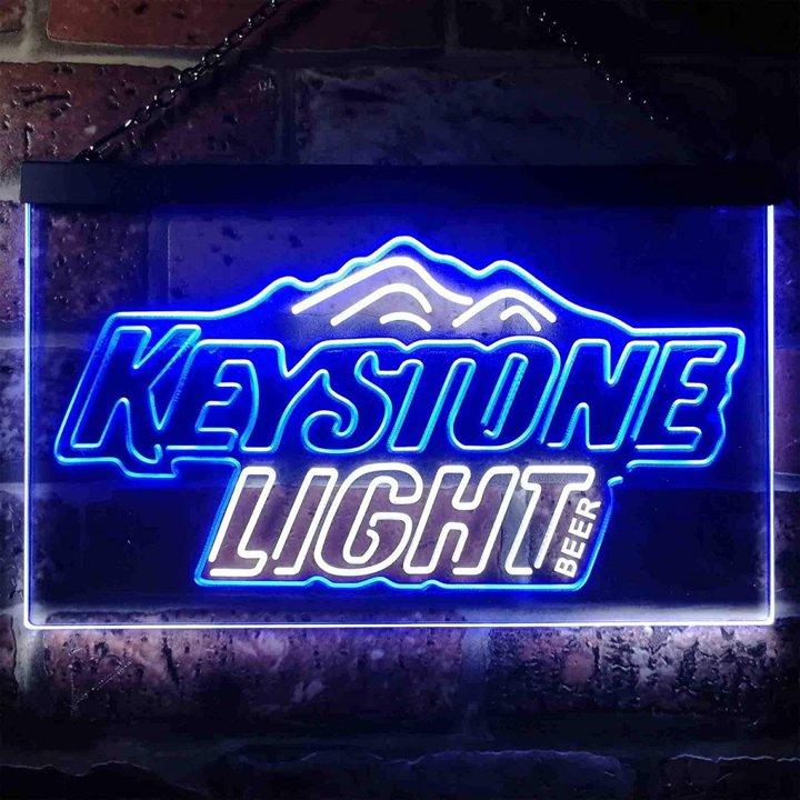 zusme ネオンサイン キーストーンライト ビール LED ライトアップサイン ブルー 壁 デコ LINEショッピング