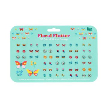 《Rex LONDON》兒童耳朵貼紙30對-蝴蝶花園-- 耳環 耳朵貼紙 耳釘貼