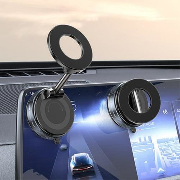 車載金屬手機支架2025新款吸盤真空吸附汽車專用導航磁吸固定支架