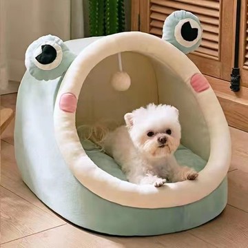 寵物窩貓窩狗窩 貓窩四季夏季通用半封閉狗窩貓窩保暖網紅寵物墊貓床寵物窩別墅