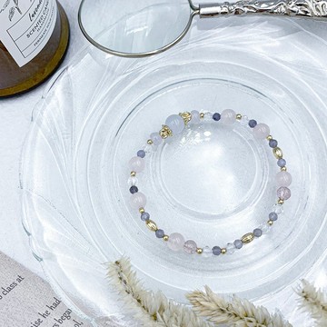 夢影 / 藍玉髓 西柚粉(粉晶) 草莓晶 翡翠 白水晶 堇青石