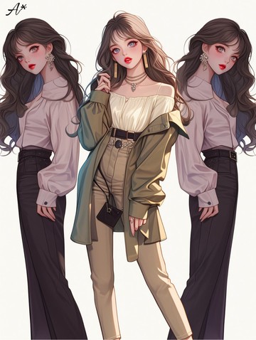 原創人物貼紙 裝飾貼紙 B026 5枚入