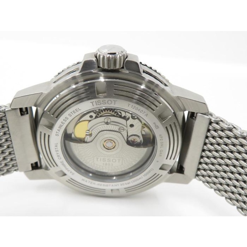 中古】TISSOT 腕時計 Tスポーツ シースター1000 自動巻き SS ネイビー文字盤 T120.407.11.041.02 |  LINEショッピング