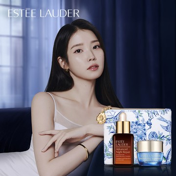 🎁心意送禮【Estee Lauder 雅詩蘭黛】小棕瓶明星 1+1 送禮組🤎 生日禮物 送女友 |小棕15ml+膠原藍霜7ml+收納包