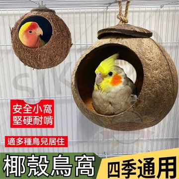 台灣現貨 下殺 極速出貨丨鳥窩 椰子殼鳥窩 鸚鵡鳥巢 寵物保暖草編窩 小鳥玩具 簡單安裝 星選 台灣優選