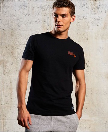 Superdry Men's Men's Sport Label T-Shirt Black - Size: XS