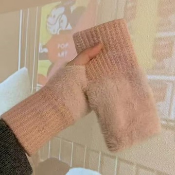 【台灣出貨】毛毛手套 毛毛袖套 毛絨袖套 露指手套 保暖手套 保暖袖套 毛絨手套 絨毛手套 手套 袖套 露指手套