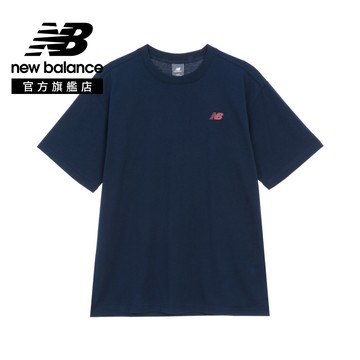 [New Balance]Logo標語短袖上衣_男性_藍色_MT61E14RNNY