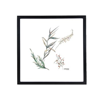 北歐裝飾畫相框 花草 綠葉 43x43cm 室內設計 清新 擺設 畫框