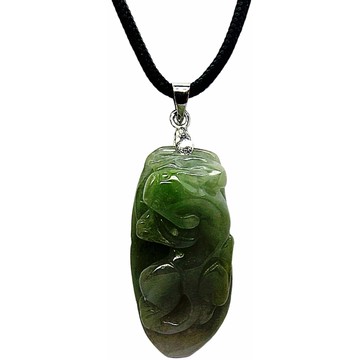 冰綠開運辟邪貔貅 天然A貨翡翠玉石吊墜子項鍊AA15