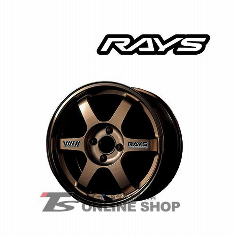 RAYS VOLK RACING TE37 6.0J-14インチ (38) 4H/PCD100 BR ホイール4本 ...