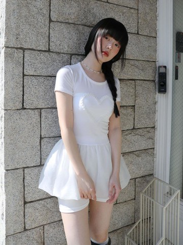 HEART PUMPKIN DRESS [WHITE]
