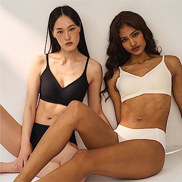 24HRS V領美背款內衣 親膚無痕 背扣式(無鋼圈內衣 女內衣 女內著)
