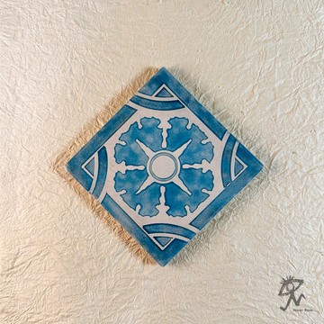 【 山人成型-花磚 】手工入釉 復古幾何花磚 裝飾磁磚 | 壓箱藏品