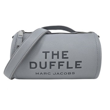 MARC JACOBS荔枝紋拉鍊手提/斜背兩用圓筒包-灰藍