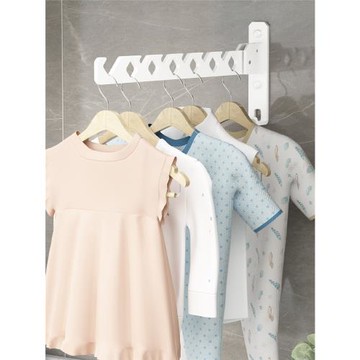 免打孔晾衣架簡易隱形折疊涼衣捍陽臺衛生間曬衣服神器室內晾衣桿