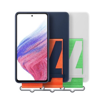 【Samsung 三星】Galaxy A53 5G 原廠矽膠薄型背蓋(附指環帶) EF-GA536