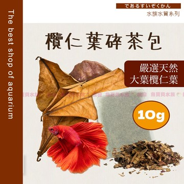 魚寶貝【10g 大葉欖仁葉 碎茶包】欖仁葉 乾燥欖仁葉 黑水 鬥魚 降PH值 弱酸 原生缸 澤龜 南美缸 半月鬥魚