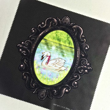 天鵝湖眼鏡擦拭清潔劑（lilliwon）復古插畫設計