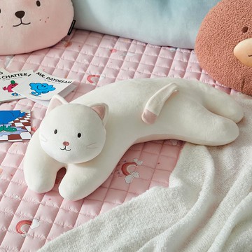 Modern House 柔軟觸感貓咪安撫抱枕  20 x 61 厘米  象牙白