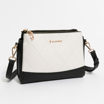 PLAYBOY 斜背包 Limelight系列 - 黑白色(542-5804-01-6)