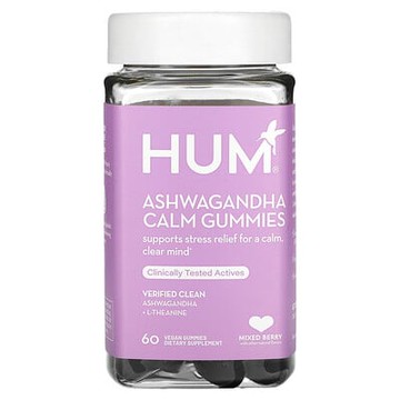 HUM Nutrition, 南非醉茄舒緩軟糖，什錦漿果味，60 粒素食軟糖