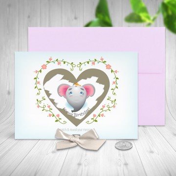 大象生日卡 | 刮刮樂卡 | 刮刮卡 | 生日卡