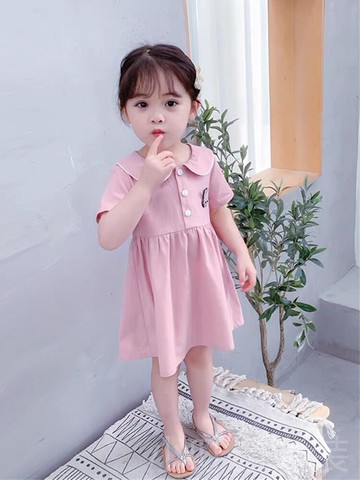 夏裝短袖小童純棉夏款連衣裙新款泳衣裙兒童裙子寶寶洋氣女童