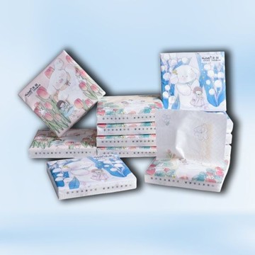 印花紙巾隨身Q包(4層30抽) 隨機不挑款【小三美日】 D330561面紙／衛生紙