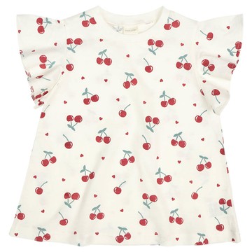 akachan honpo - 短袖T恤-滿版印花-紅色