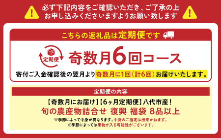 八代市産！旬の農産物詰合せ 復興 福袋 8品以上