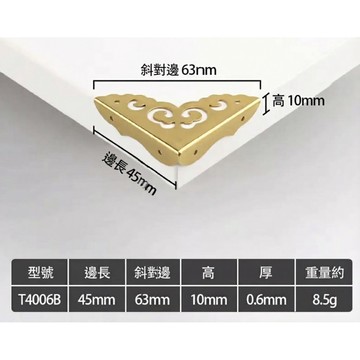 [ 木頭仁 ] 純銅復古櫃子護角 木箱 銅配件 桌子純銅角花 裝飾三角碼 音箱包角 包邊金屬 黃銅古銅五金