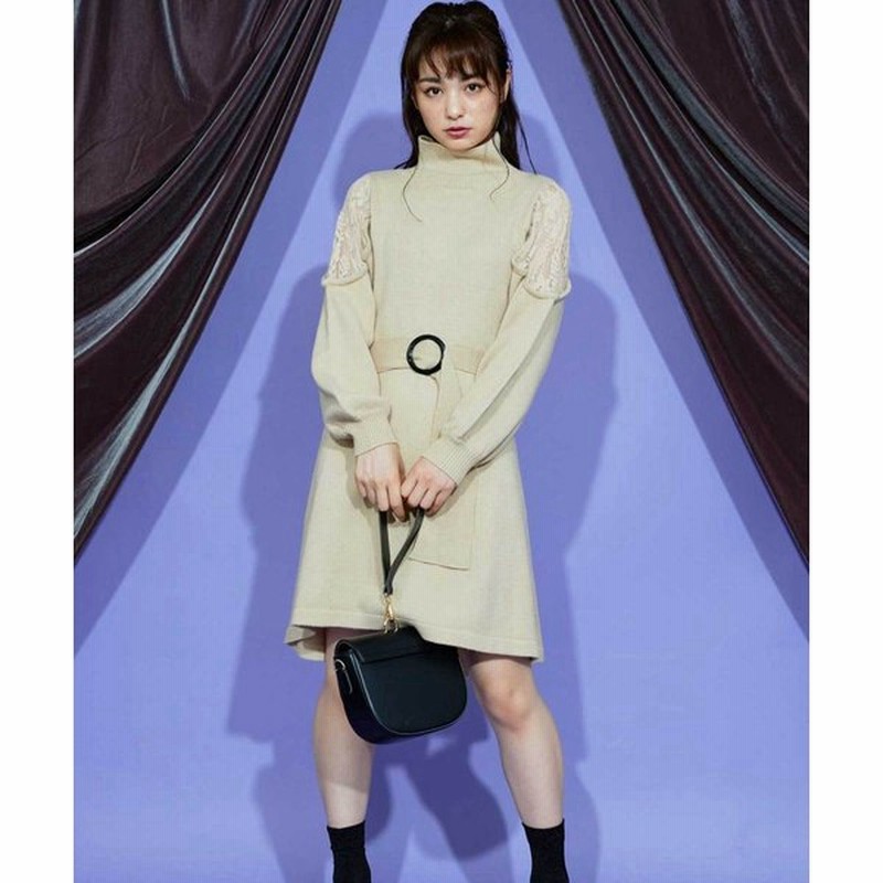 ティティーアンドコー オープンショルダーニットワンピース 通販 Lineポイント最大0 5 Get Lineショッピング