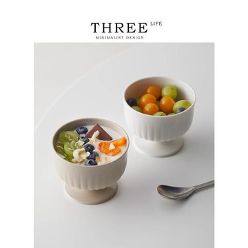 Tlife·Marca·杯具甜品杯陶瓷高腳杯創意早餐杯家用咖啡杯 |馬卡