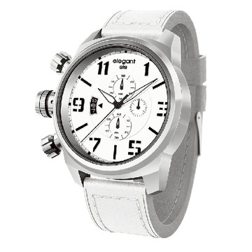 elegantsis 傑本尼氏 ELJT48-OW11LC JT48都會時尚百搭中性/白/大 48mm