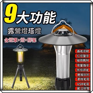 隔日到貨【享峰格✨大滿配】露營燈 手電筒 燈塔燈 燈塔露營燈 GZ燈 帳篷燈 氛圍燈 應急燈 多功能露營燈 露營用品