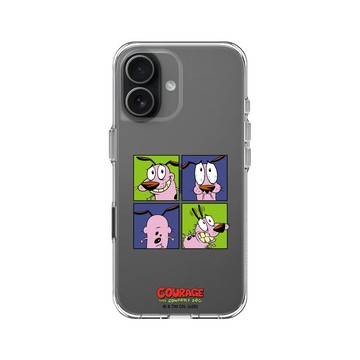 iPhone 17 Clear Case（相機按鈕） 透明 - Courage the Cowardly Dog膽小狗英雄 - 英雄的四格漫畫
