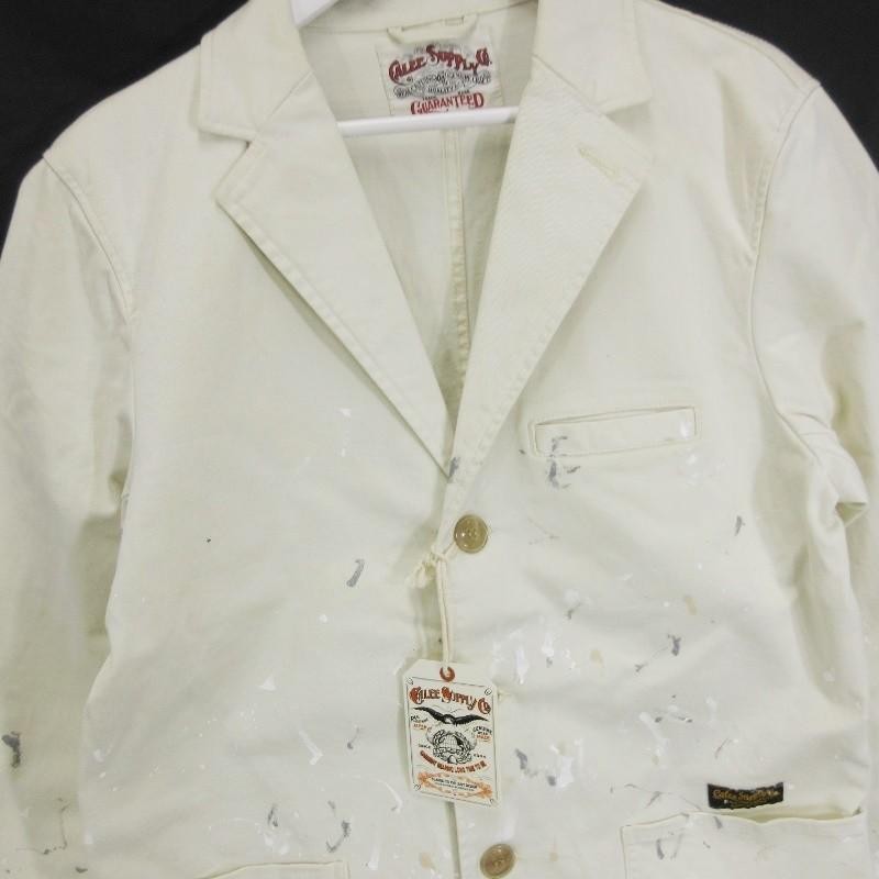 良品 CALEE キャリー USED PAINTING JACKET CL-17SS045 カバーオール ジャケット 加工 ホワイト 白 L タグ付き  メンズ 中古 20011186 | LINEブランドカタログ