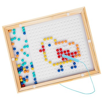「伶俐系列」 木質兒童益智玩具寶寶啟蒙早教圓球走珠製夾珠子磁性創意拼圖