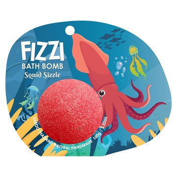 Saboo 泡沫沐浴球 SQUID SIZZLE 魷魚滋滋聲 內附驚喜小公仔  1顆  100g