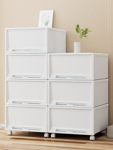 {可打統編 保固一年}收納抽屜柜家用五斗柜臥室客廳靠墻儲物柜帶滑輪床尾多層置物柜子