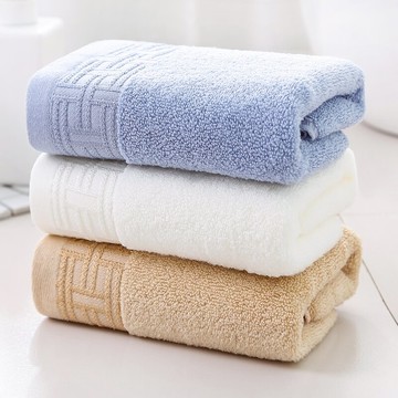 2條裝 純棉洗臉面巾洗澡家用成人柔軟全棉吸水不掉毛男女大毛巾