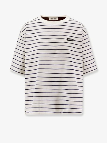 Cotton reversible T-shirt - MIU MIU - gender_Woman