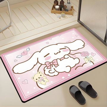 【臺灣🌸出貨】硅藻泥卡通浴室吸水地墊家用衛生間門口地毯可愛臥室耐髒防滑腳墊🍂