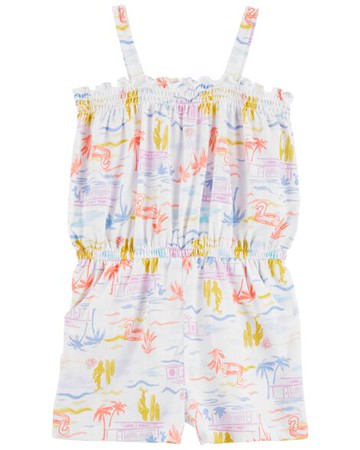 Kid Beach Print Romper