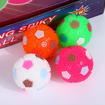 【💖寵物派對】高CP 超耐玩 寵物 閃光 發聲球 互動 解悶 耐玩 訓練 獎勵 足球 刺球 寵物玩具 寵物互動 寵物陪伴