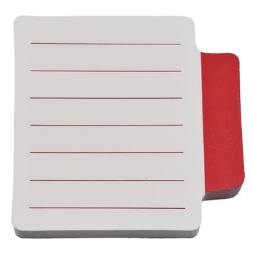 N次貼 色塊標籤型便條紙 70x70mm 標籤與便條雙重功能結合  橫格紅  50張  6組