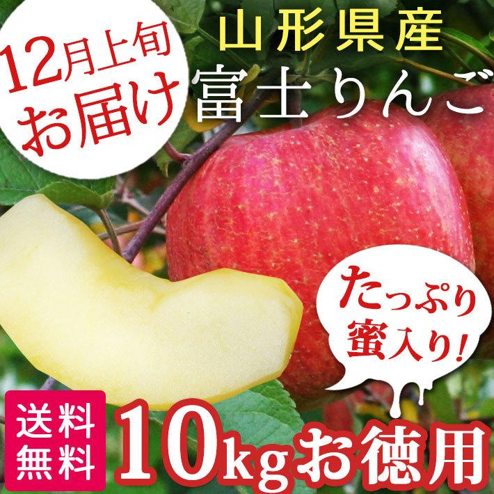 フルーツ りんご 10kg 約40玉 ふじりんご 12月発送予定 山形県産 送料無料